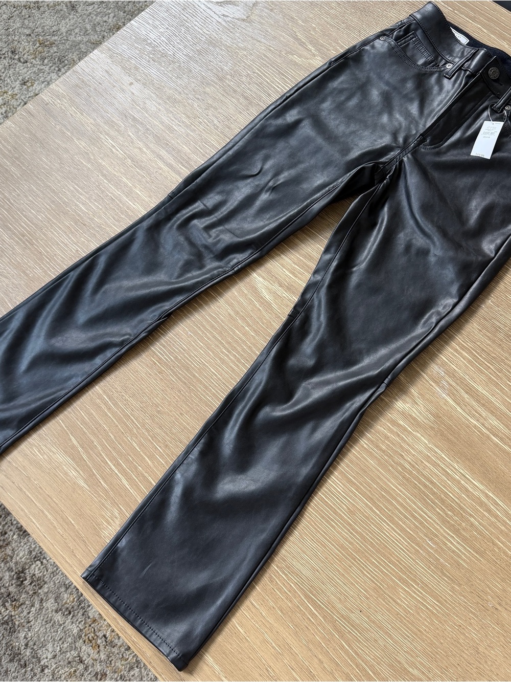 GAP Faux Leather Pants - Black